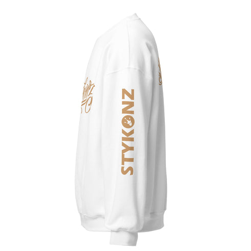 Women’s Graffiti Fleece Sweatshirt – Gold Scriptkonz | Hip - Hop Streetwear Sweatshirt - Stykonz Graffiti Streetwear